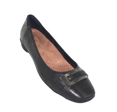 Candra Glare, Navy Leather, Front View
