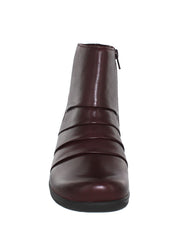 Burgundy Leather Mells Ruth, Front View